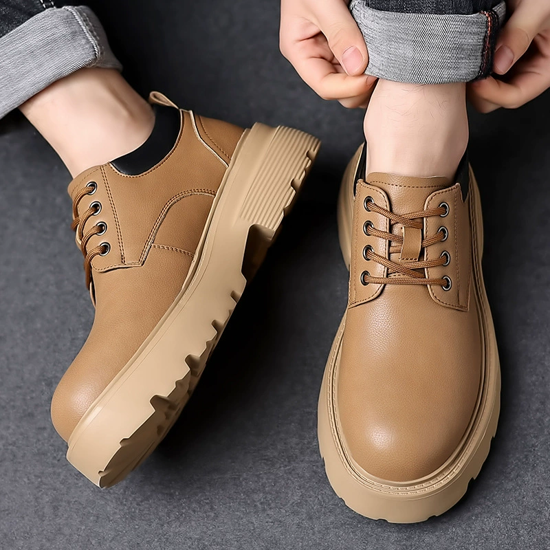 Обувь Martin Мужская Низкая Банда Новая Кожаная Обувь Повседневная Обувь Кожаная Обувь Британский Стиль Ретро Омокинг Мужская Обувь Дышащая Обувь