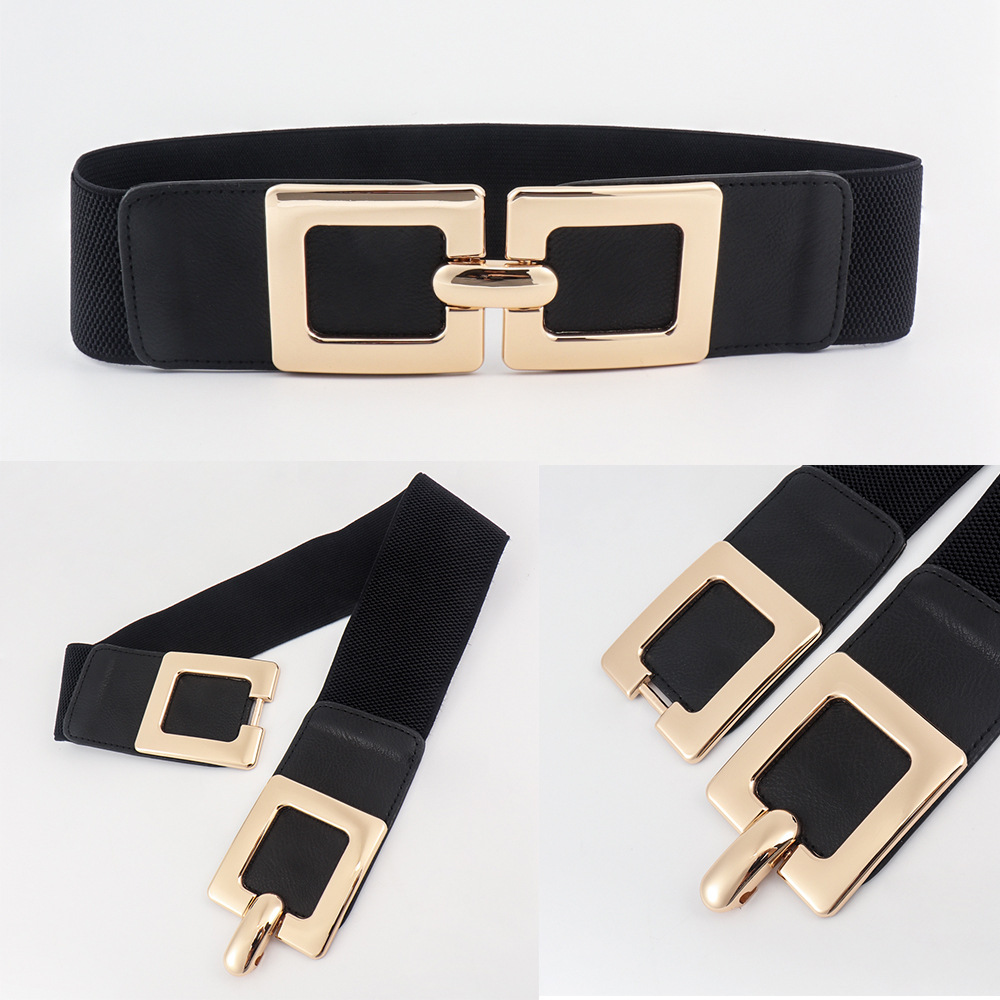 84g Weight Belt Classification 1 Piece Quantity Holiday, Selfie Occasion Pu Leather, Alloy Material Geometric Pattern Women's Gender Plating Design Basic Style Basic Geometric Pu Leather Alloy Plating Women's Leather Belts 11