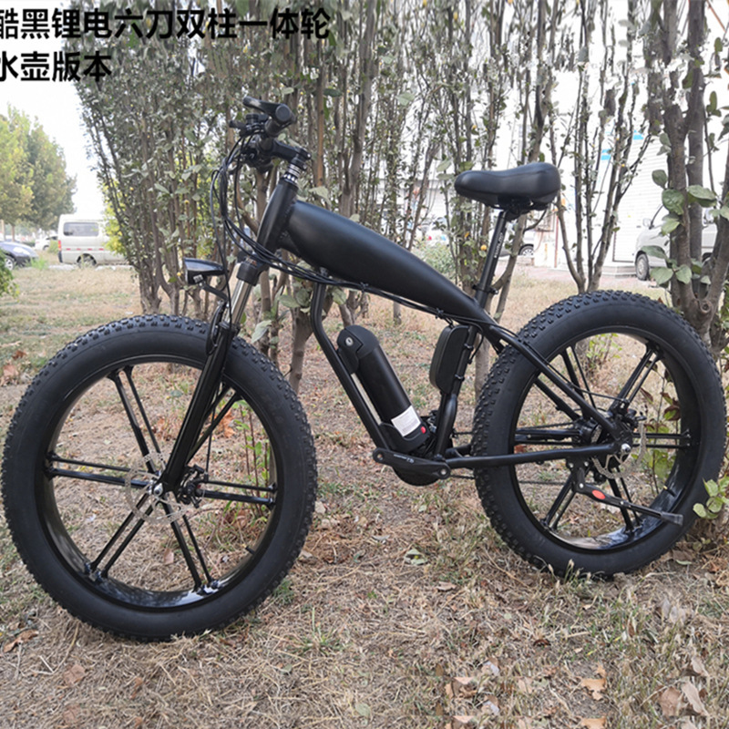 26-inch Beach Bike Lithium Battery Snowmobile All-in-One Wheel Aluminum Alloy Mountain Bike 4.0 Fat Tire Bike