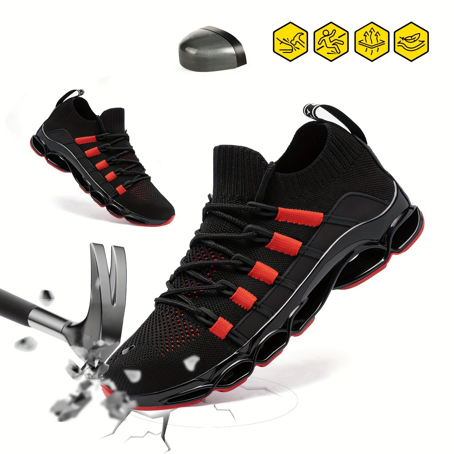 2025 новых мужских кроссовок с защитным стальным носком для трансграничной доставки