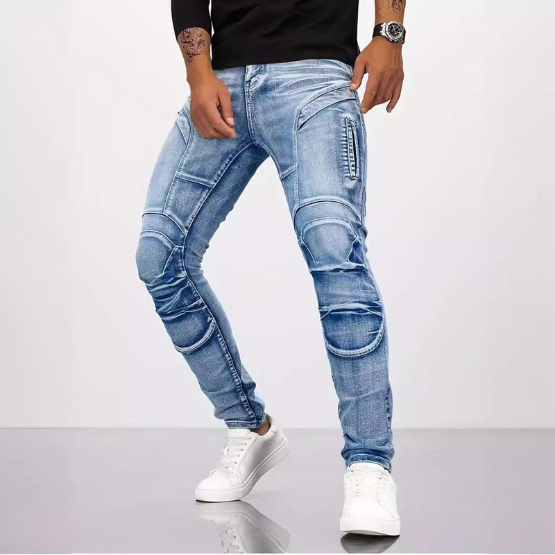 Foreign Trade Carefully Selects Good Goods, Motorcycle Jeans for Men, Stretch Cycling Pants, Kevlar Tear-Resistant Motorcycle Jeans