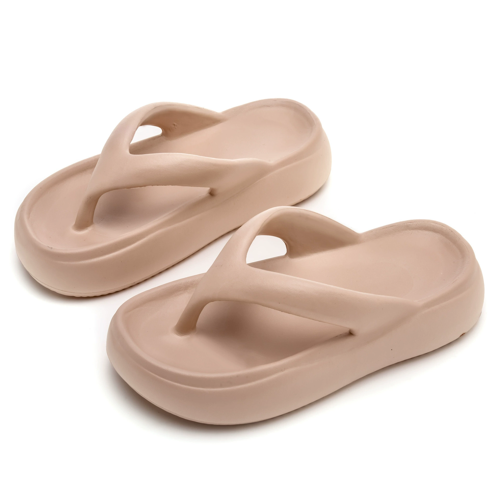 Summer flip-flops, thick EVA sole 5 cm, lightweight beach slippers, multiple sizes