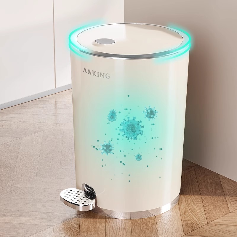 Net celebrity ins basura de alto valor de la cocina doméstica canasta de lujo ligera sala de estar dormitorio pie con cubierta de gran capacidad