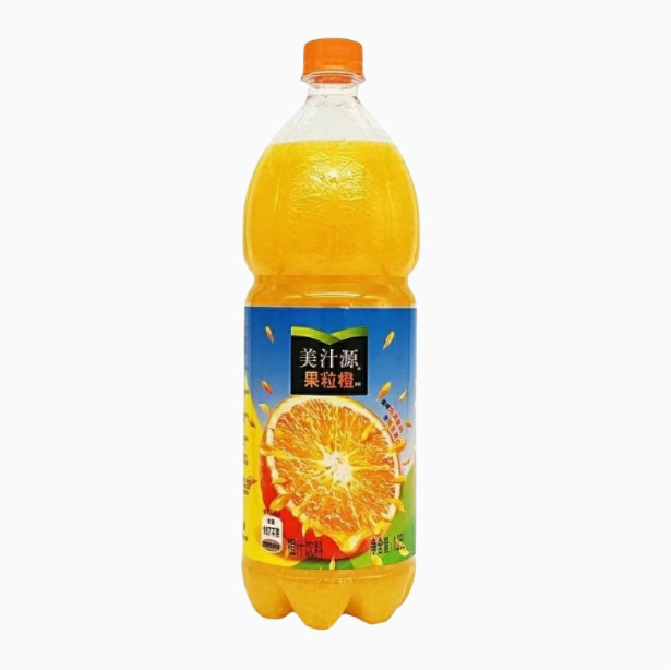 美汁源果粒橙饮料1.25L*2瓶大瓶装真果肉橙汁味可口可乐出品包邮|undefined