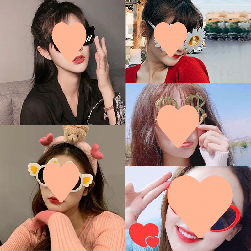 Divertido gafas de sol bodas damas de honor fotos accesorios de boda fiesta de cumpleaños gafas de escultura de arena gafas en línea gafas extrañas