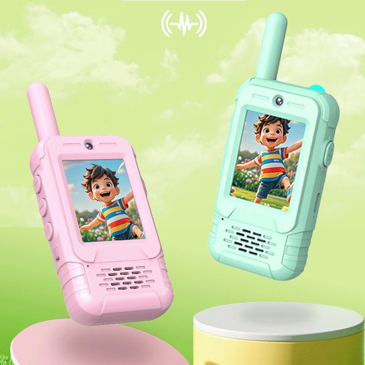 Ventas transfronterizas de videoconferencia infantil intercomunicación padres-hijos mini teléfono inalámbrico al aire libre juguetes electrónicos regalos image 3