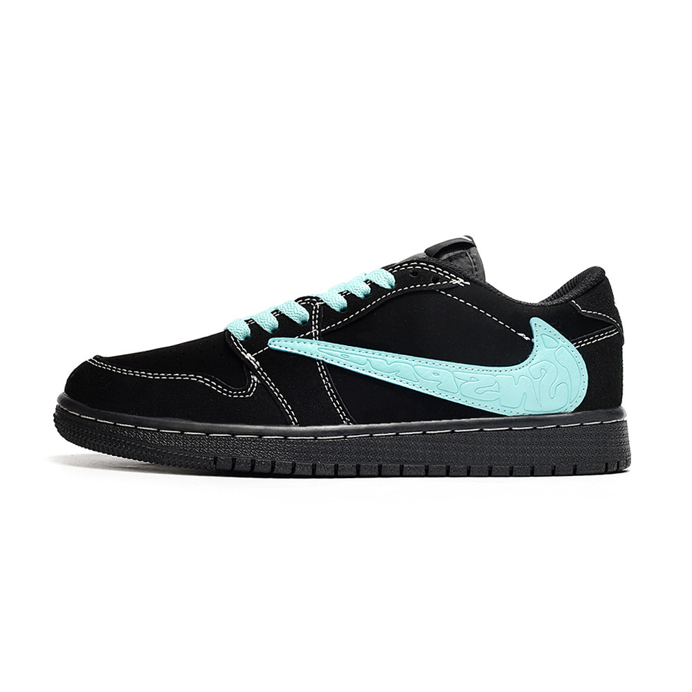 Nike oficial AJ barbado zapatos de hombre zapatos de patina baja para hombres samurai negro zapatos de pareja deportivos casuales puros image 9