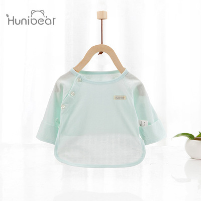 newborn baby pure cotton Spring and summer baby Monk clothes Newborn singleton jacket Spring and summer Newborn child clothes