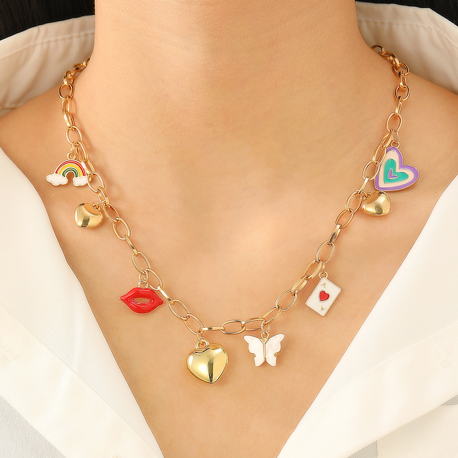 European and American cross-border dopamine color alloy dripping oil…
