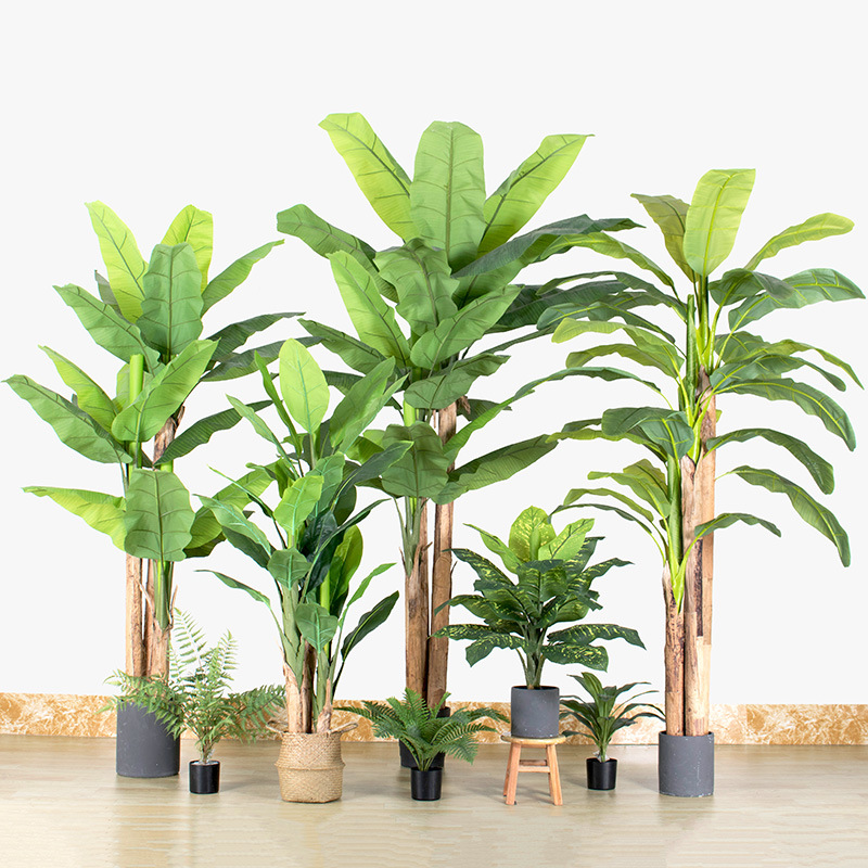 手感叶仿真芭蕉树绿植大盆栽 大型造景绿植摆件仿真树热带香蕉树