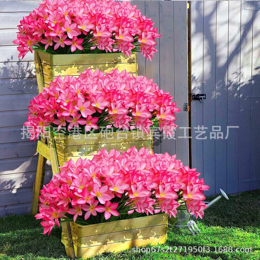 Artificial flower fake flower 5-head magnolia 5-head spring grass flower wedding hall flower arrangement home decoration home decoration 3