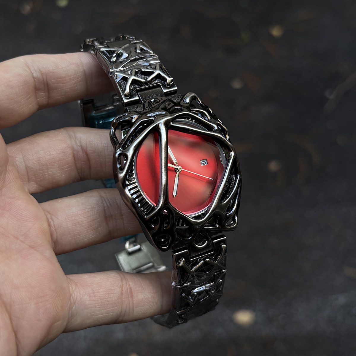 Millennium Original Y2K Special-Shaped Spider Web Alabaster European and American Style High-End Men's and Women's Hip-Hop Waterproof Watch