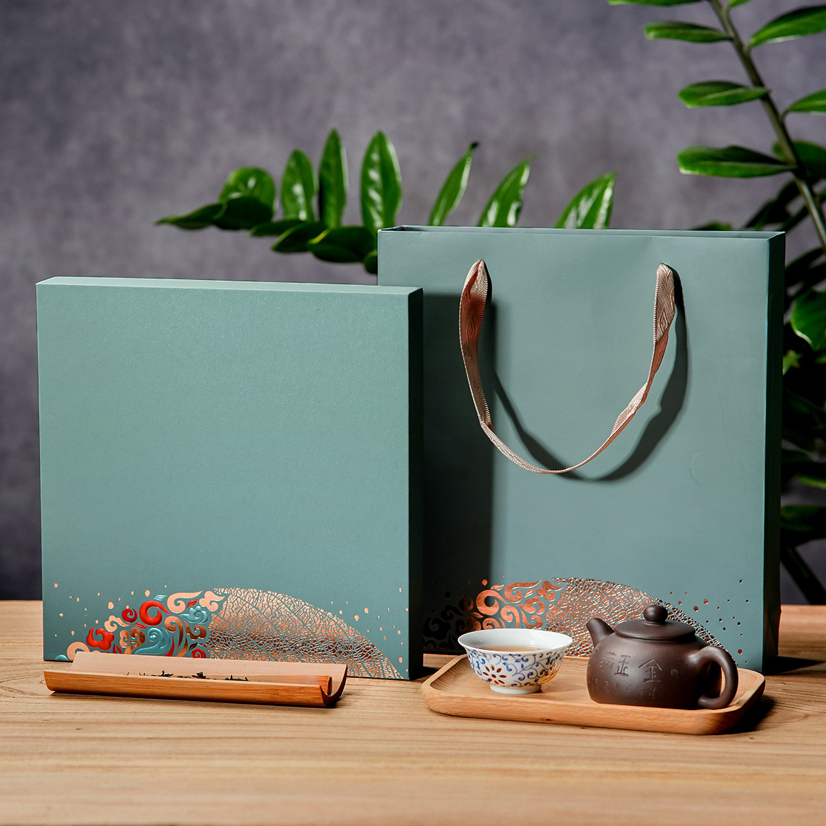 茶叶包装盒现货357克茶饼礼盒福鼎白茶普洱茶古树茶饼空礼盒通用