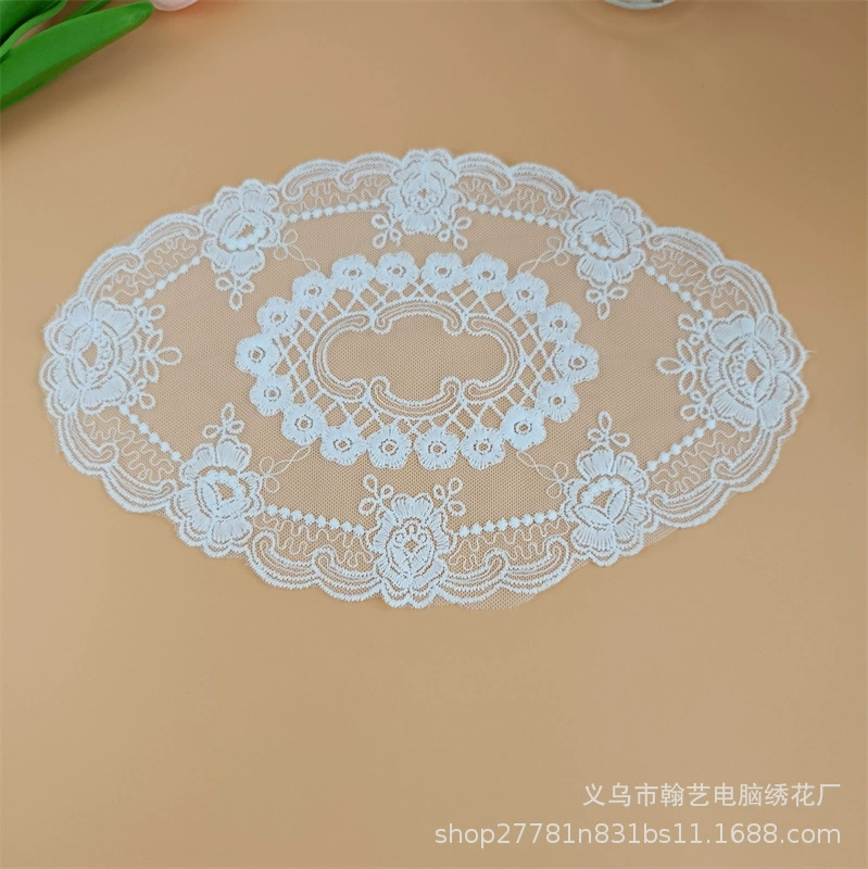 European style embroidery lace coasters placemat decoration tablecloth ins retro style photography props manufacturer