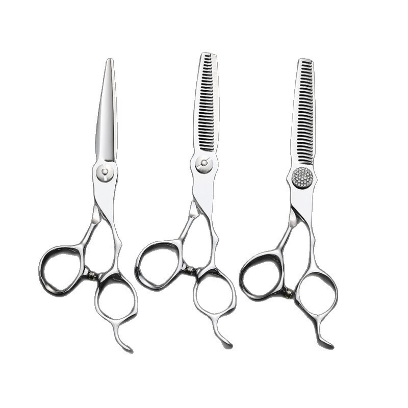 Hairdressing Scissors Set 6-Inch 440C Stainless Steel Flat Tooth Scissors Thinning Bangs Tool Amazon Hairdressing Scissors