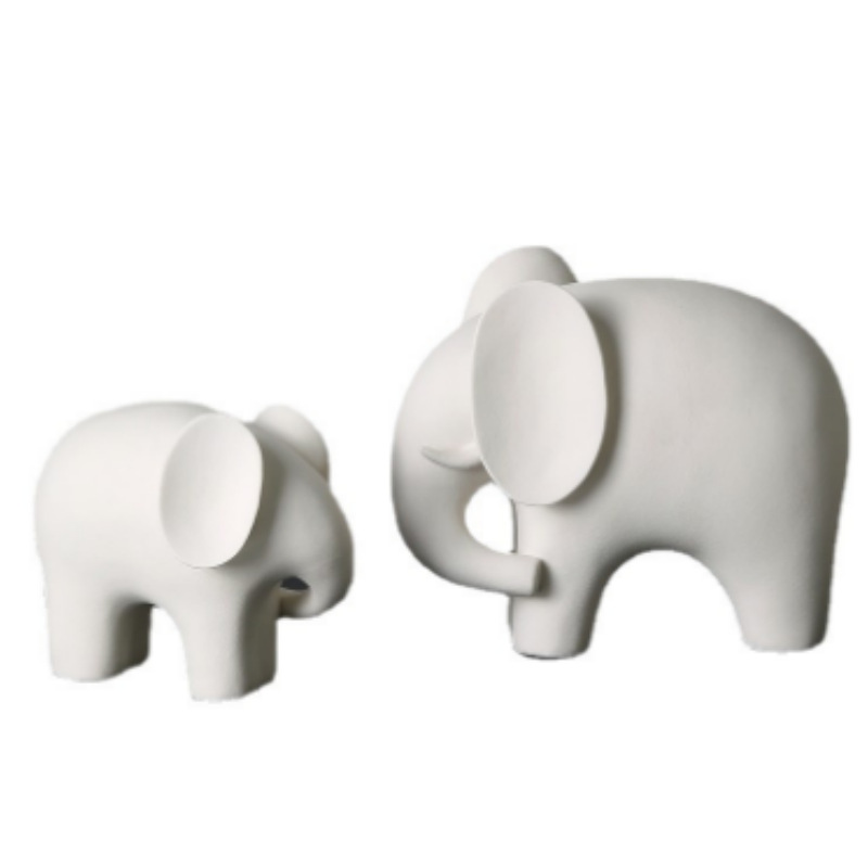 Gran escultura de FRP animal tallado circular de dibujos animados puerta de la tienda de drenaje de modelado creativo ornamentos paisaje elefante