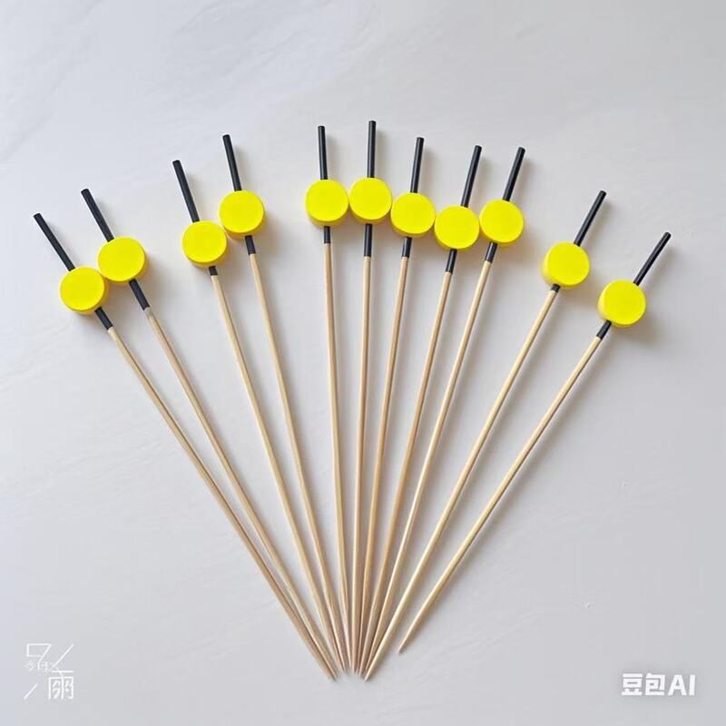 使い捨て竹串平円珠串串串100本/包、12c、10Cm、9Cm、クリエイティブ竹串装飾|undefined