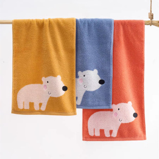 Gold First Class Small Towel Pure Cotton Twistless Yarn T1189WH Children's Towel Maternal and Infant Daily Supplies Towel