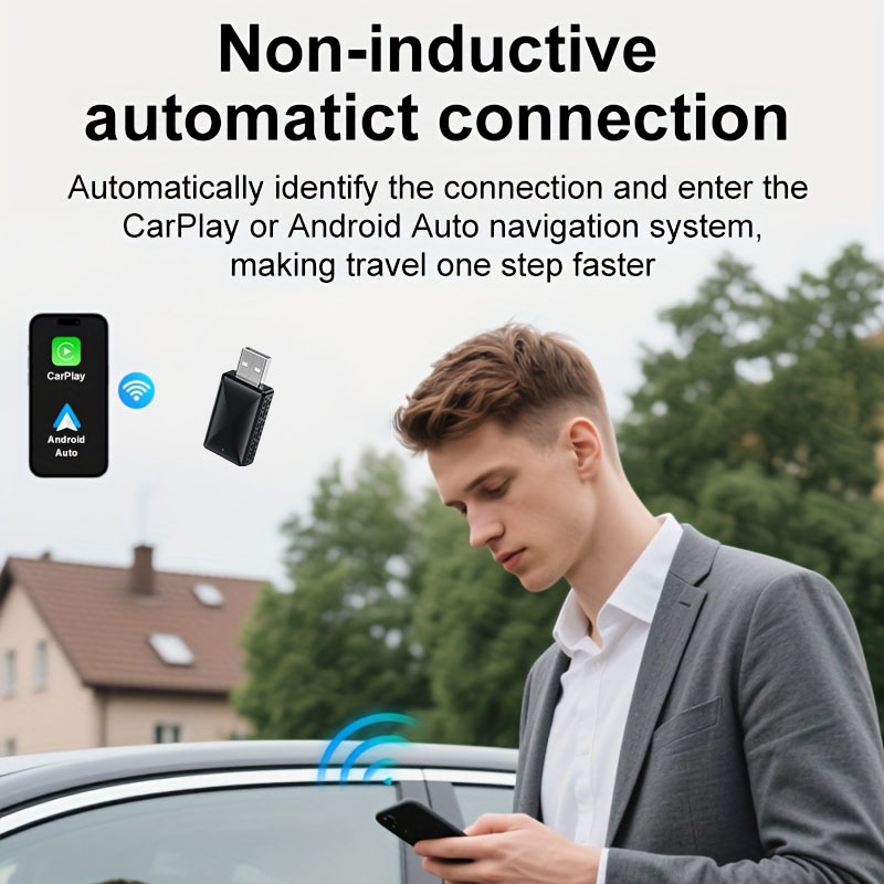 Cross-Border Best-Selling Wireless Carplay Box, Wired to Wireless Conversion for Original Vehicles, Apple Android Auto Car Accessories