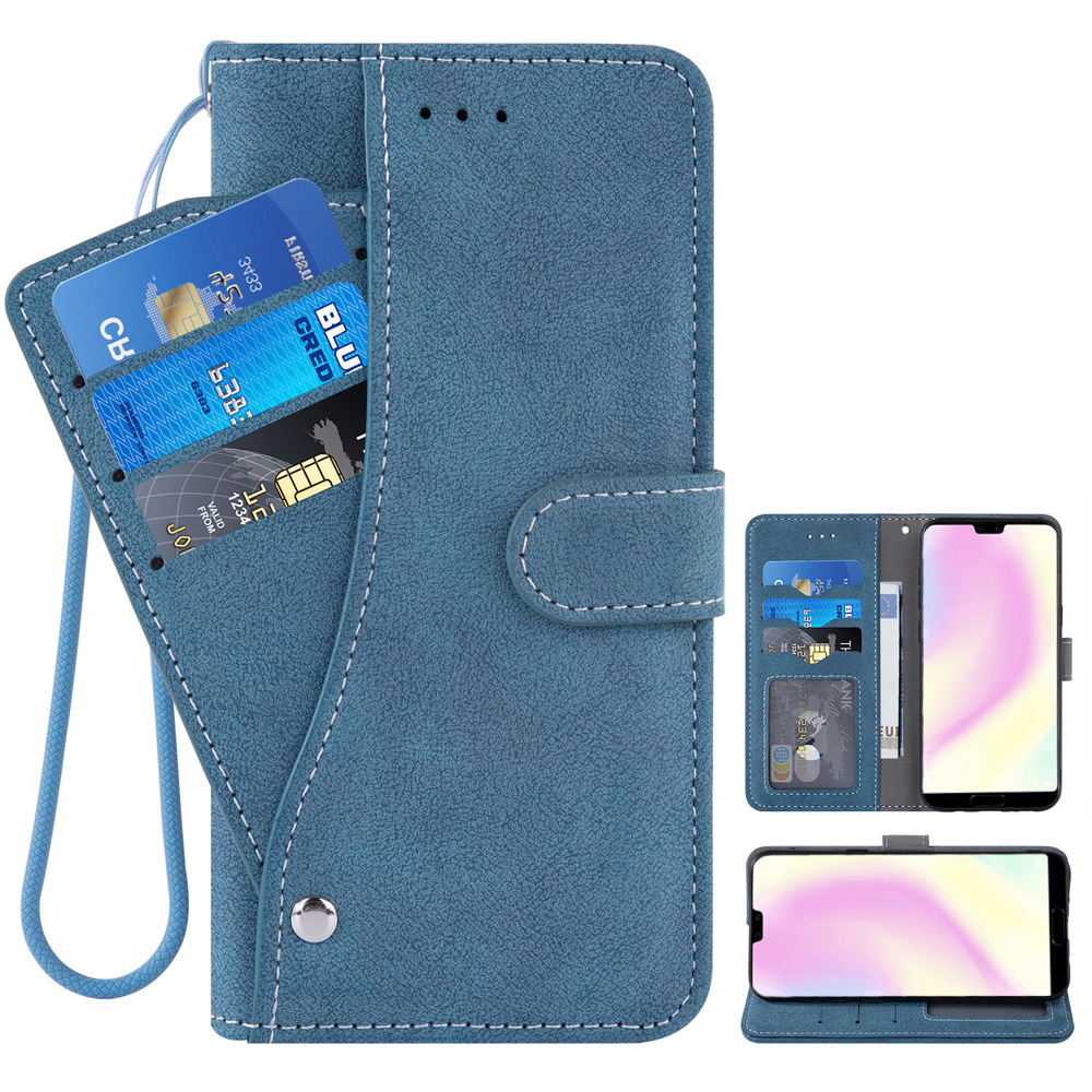 Suitable for Huawei P50/P50Ro Retro Wear-Resistant Card Holder Rotating Wallet Mobile Phone Protective Case