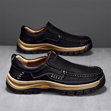 跨境拼多多亚马逊爆款户外工装鞋男一脚蹬低帮休闲鞋乐福鞋大码48