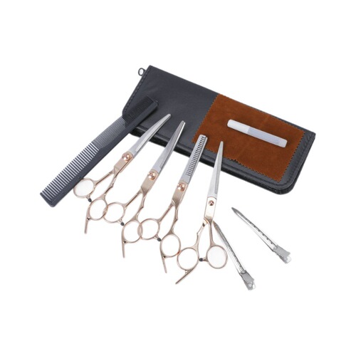 Hair Scissors Cross-border Amazon Flat Tooth Hair Cutter Thin Bangs Split Hair Scissors Factory Wholesale Hair Cutting Set Sharp