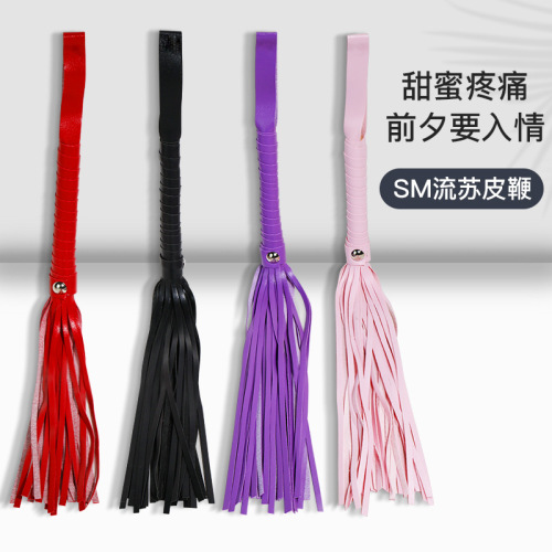 Jiuai SM Leather Whip Adult Alternative Toy Couple Sex Toy Tassel Horsewhip Sex Toy Wholesale