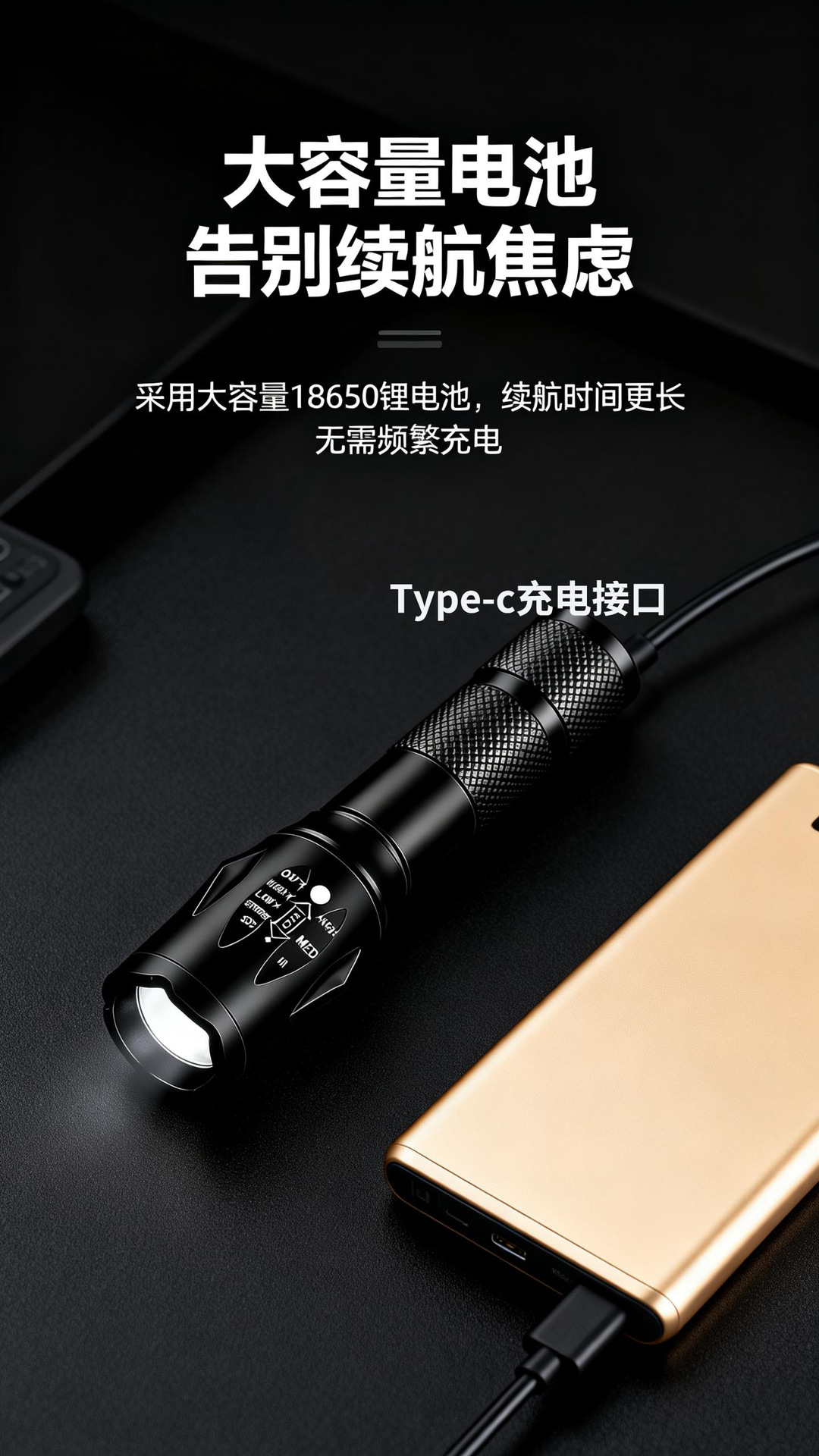 Jade Identification Flashlight with Strong Light for Viewing Jewelry and Jade, Specialized for Professional Identification and Testing of Artifacts, Blue Light and Purple Light Lamp
