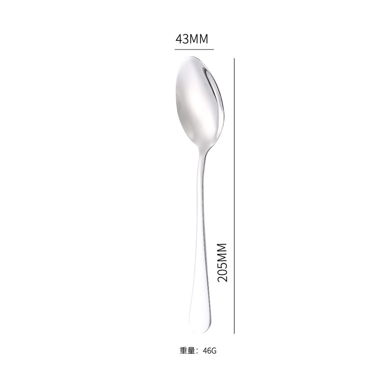 1010光柄食器ステンレススプーンコーヒースプーンフルーツフォークホテル用品ラウンドスプーンステーキナイフフォーク子供スプーン|undefined
