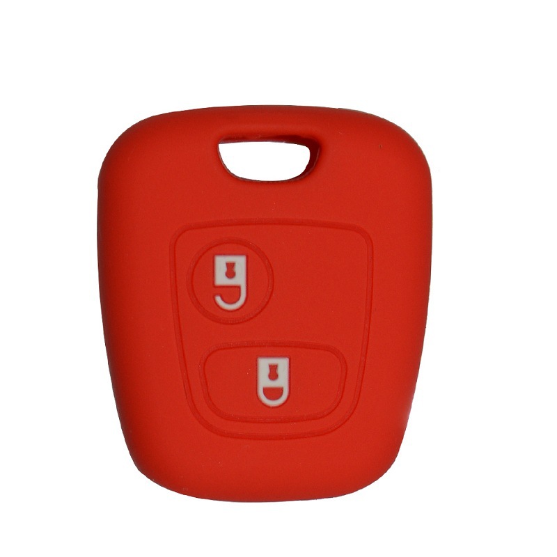 Silicone Car Key Case钥匙壳Peugeot 206 307 207 2 Button Car