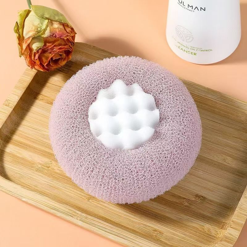 バスボール、多目的、泡立ちやすいバスフラワーボール、高級女の子用バススポンジ、新しい吸盤バスボール|undefined