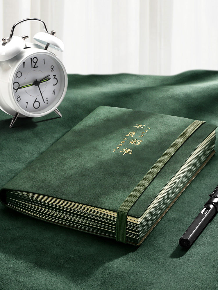 Cuaderno A5 Bloc de notas oficina de negocios de gama alta de cuero suave diario de piel de oveja logotipo vintage imprimible personalizado