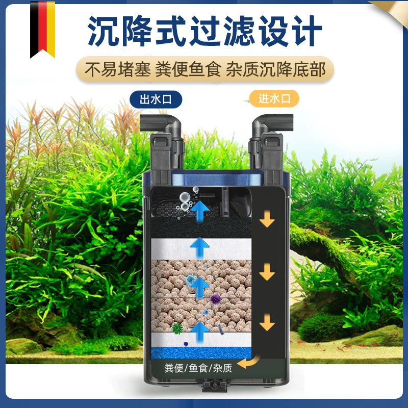 AMTRA Germany EX450 small fish tank filter quiet low water level filter box wall -mounted filter barrel circulation system