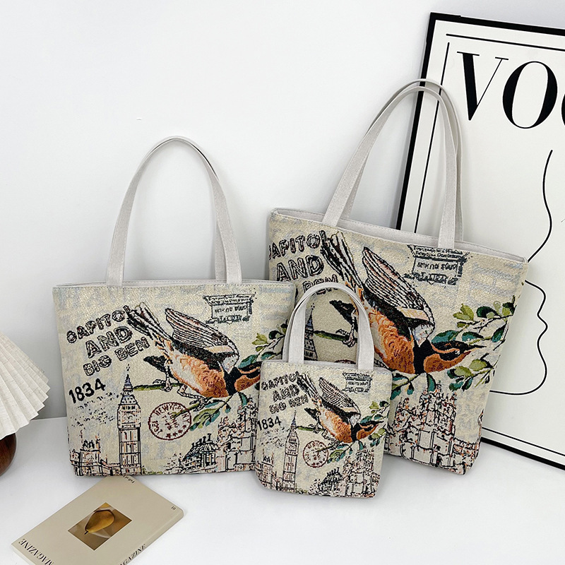 メーカー卸売り両面金糸刺繍布バッグ大容量マミーバッグ手提げショルダーバッグ民族風大容量バッグ|undefined