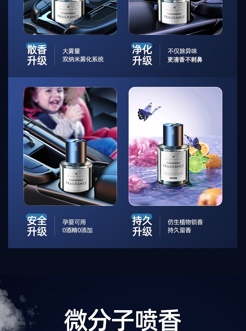 Smart Car Aromatherapy Machine, Car Perfume Automatic Spray Humidifier, In-Car Fragrance, Car-mounted Auto Start/Stop Aromatherapy Machine