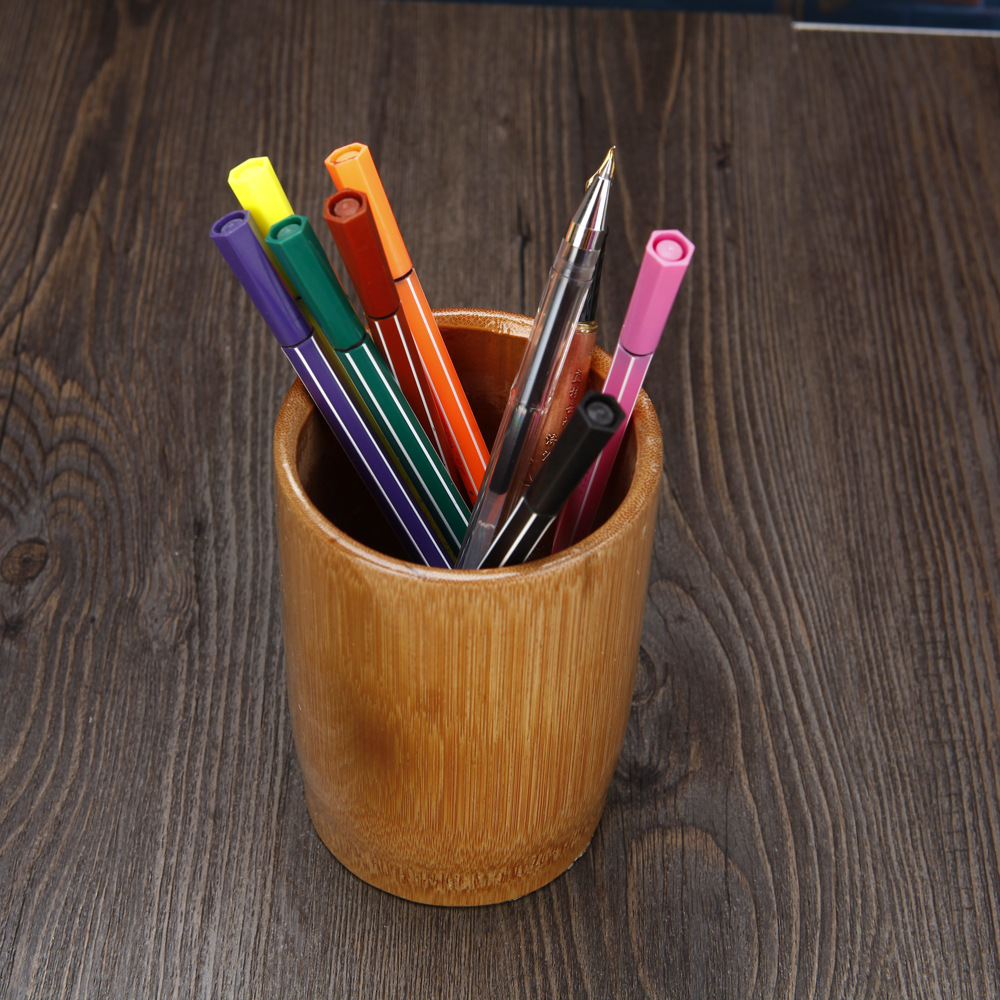 实木笔筒大笔筒木制笔筒木质笔筒大容量竹笔筒大号笔筒竹制笔筒