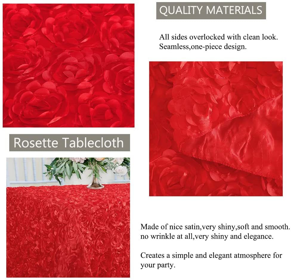Hochzeit Tischdecke Abdeckung Sticken Rosette Rose Blume Hotel Bankett Geburtstag Party Dekoration Schönes Design Verwendung – Detail 31
