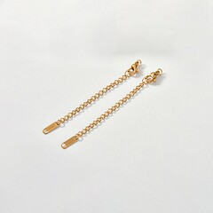 18K金真空電鍍不鏽鋼尾鏈延長鏈DIY項鍊手鍊飾品可調節鏈配件批發