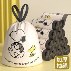 家庭用専用スヌーピー大サイズの引き裂かれないゴミ袋キッチンプリントアロマファッションのクールなゴミ袋の特厚引き出し金