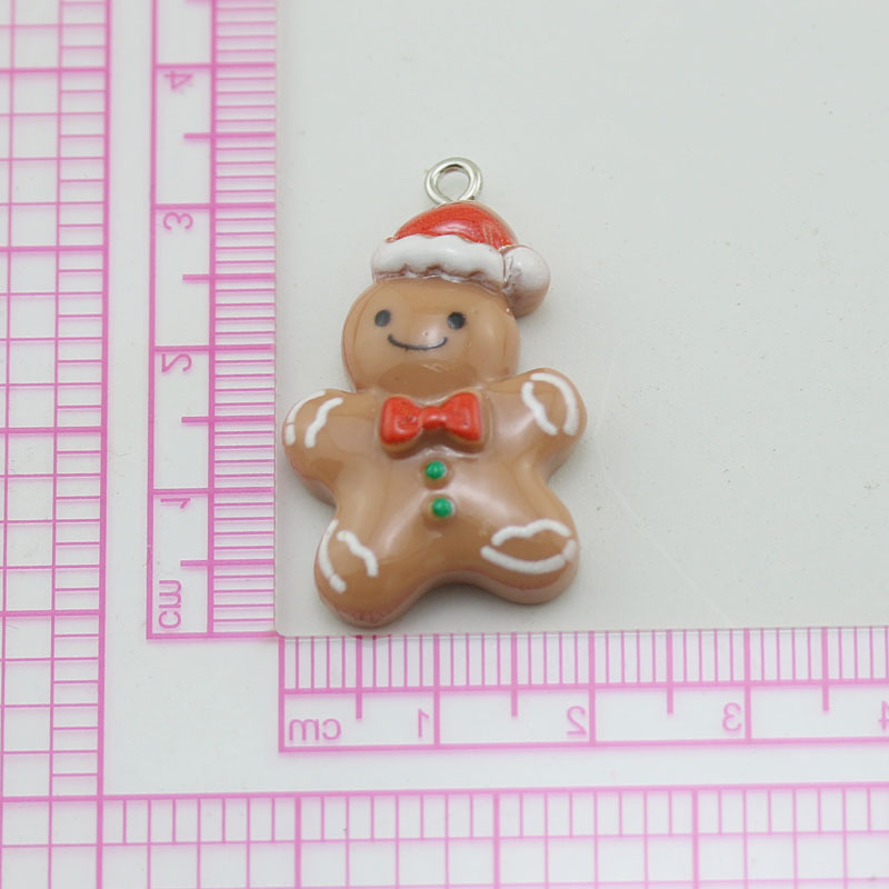 Accesorios de la joyería de bricolaje 2024 nueva resina árbol de Navidad Santa Claus muñeco de nieve SERIE DE Navidad colgante