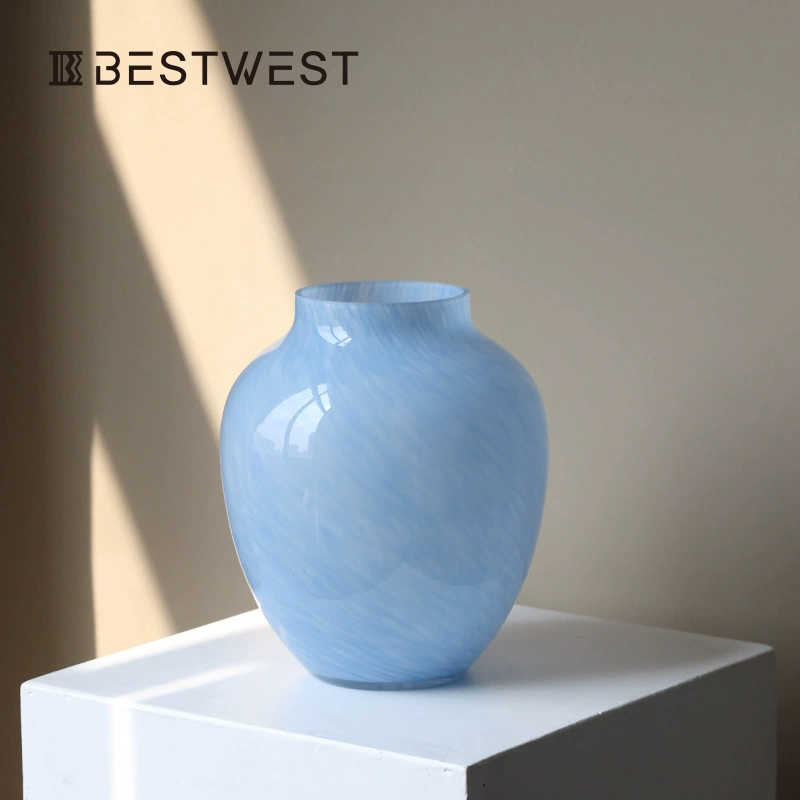 Boci Home минималистичный Кляйн синяя стеклянная ваза креативная модельная комната для гостиной гидропонные украшения цветочные композиции