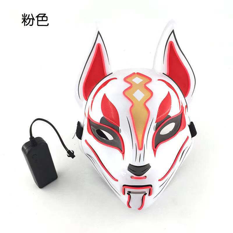 [Envío gratis a partir de 100 piezas] nueva máscara luminosa nocturna de bastión LED máscara luminosa de zorro luminoso al por mayor