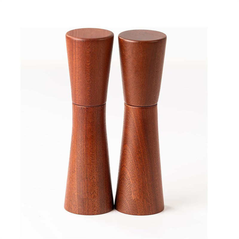 Molinillo de pimienta de madera molinillo de pimienta negro manual molino de pimienta de espesor ajustable