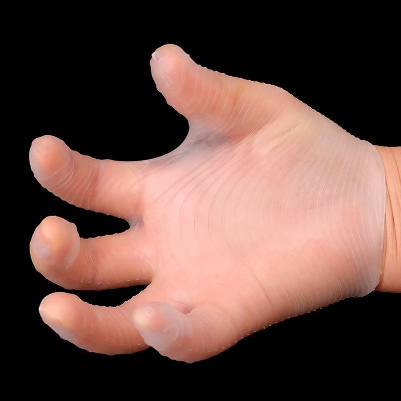 Dotted Silicone Erotic Massage Gloves, Textured Foreplay Teasing Gloves with Finger Sleeves — detail image 8