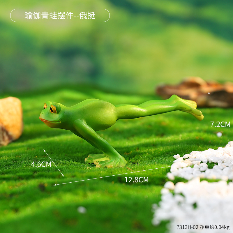  New Funny Micro-expression Frog Ornaments Home Window Resin Crafts Decoration Funny Creative Gift
