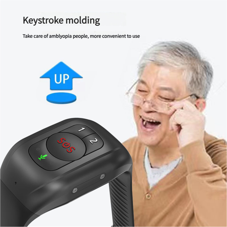 Cross-border e-commerce overseas version elderly smart phone bracelet anti-loss mobile phone wearable English version positioning undefined