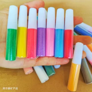 烧结彩沙染色彩砂不掉色用于掐丝珐琅画儿童娱乐砂72色多彩细沙
