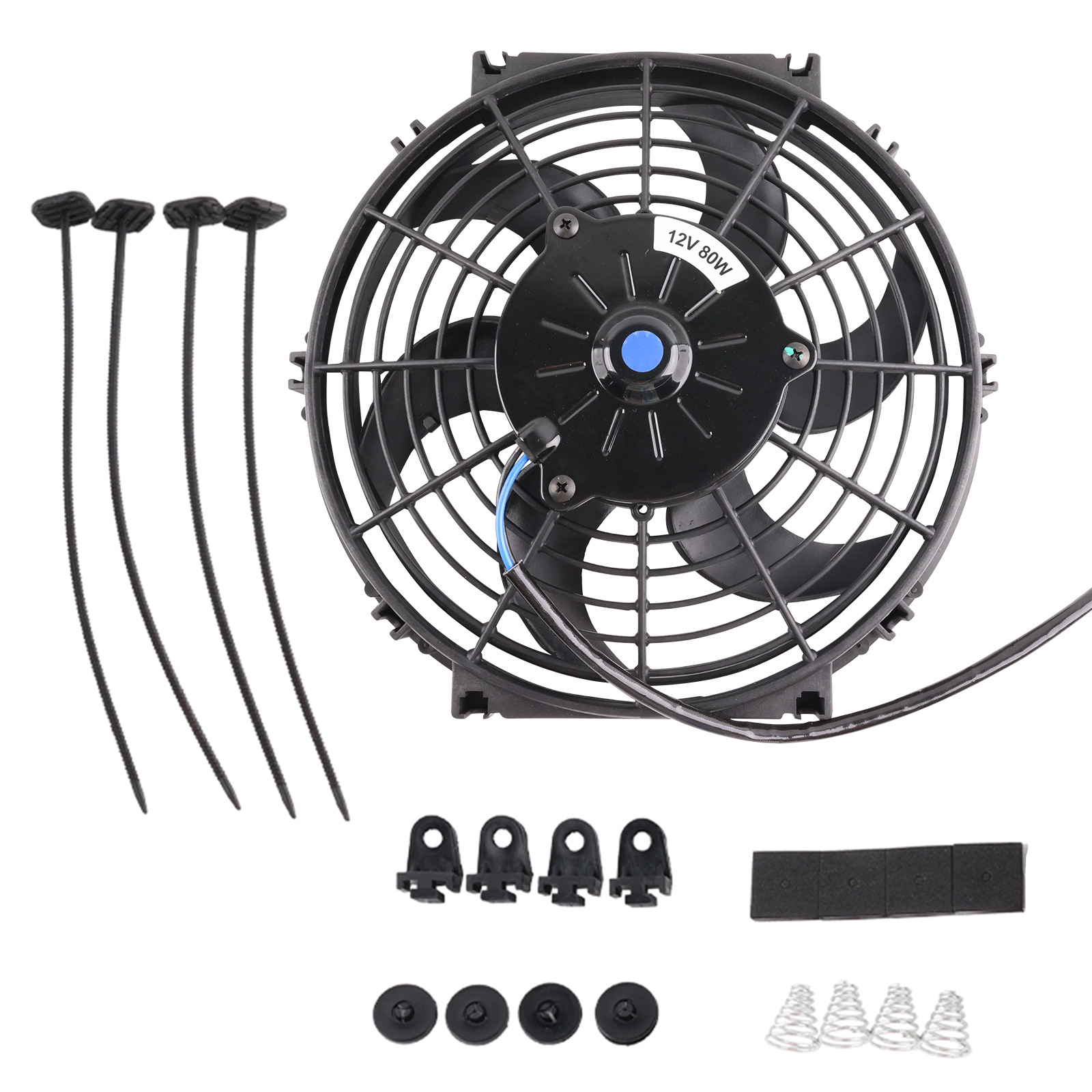 Cross-Border Auto Parts Factory Other Cooling Modification Fan Universal DIY 10 12 Inches 12V 80W 90W