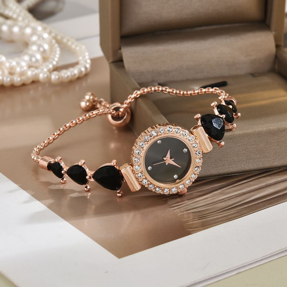 Nuevo reloj transfronterizo, amor multicolor, diamantes, estilo universitario, temperamento, decoración simple, reloj de pulsera perezoso, reloj de mujer