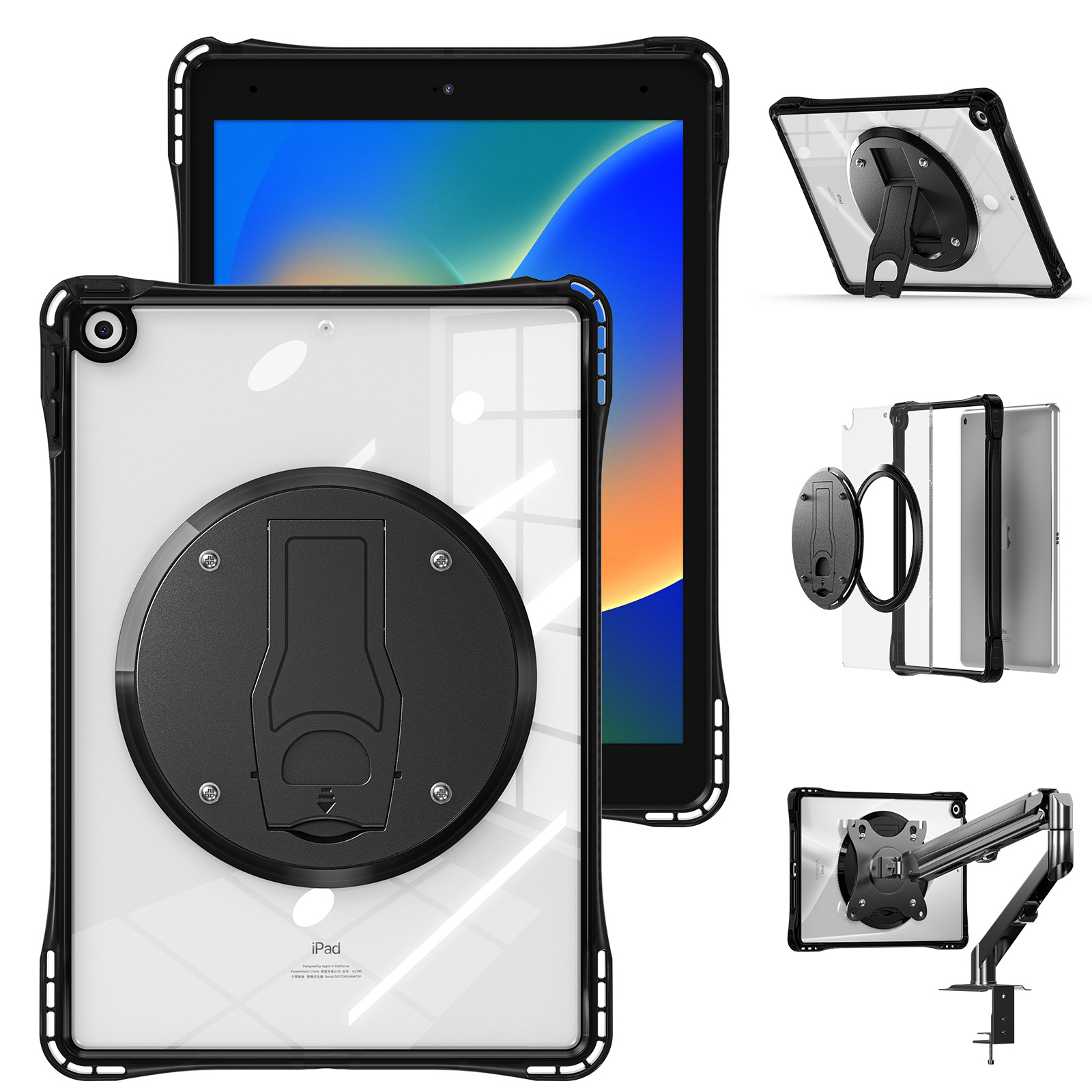 Suitable for iPad 10.2 (2019/2020/2021) Screw Full Edge Acrylic Protective Case